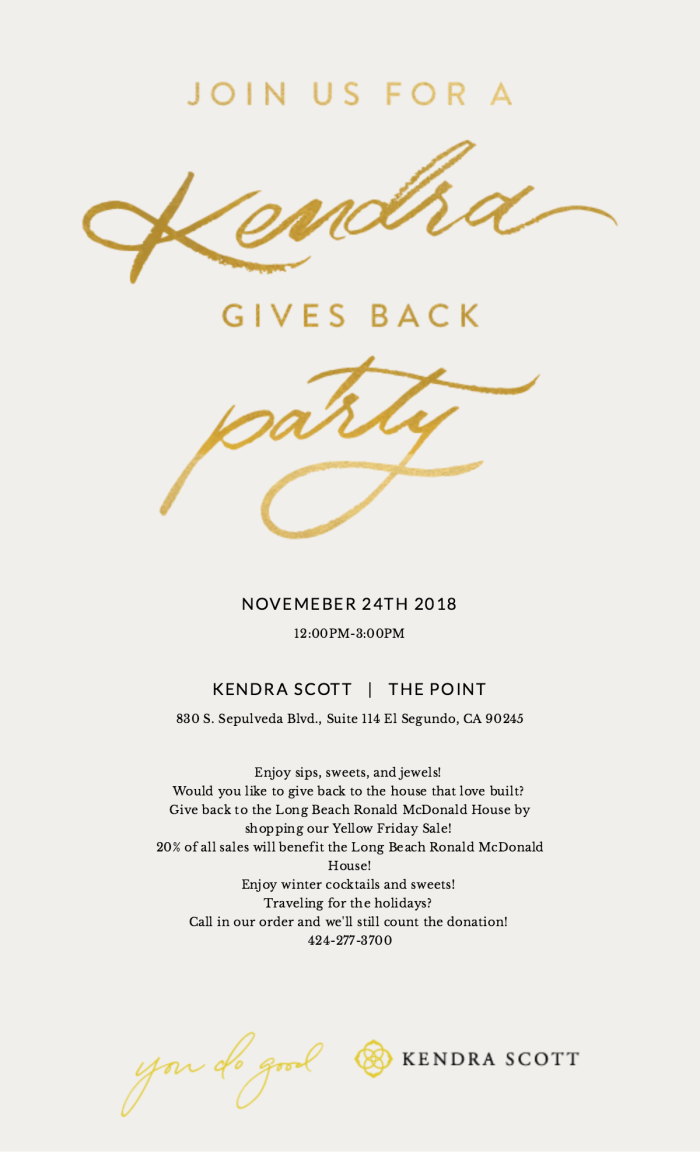 Kendra Scott Party Flyer