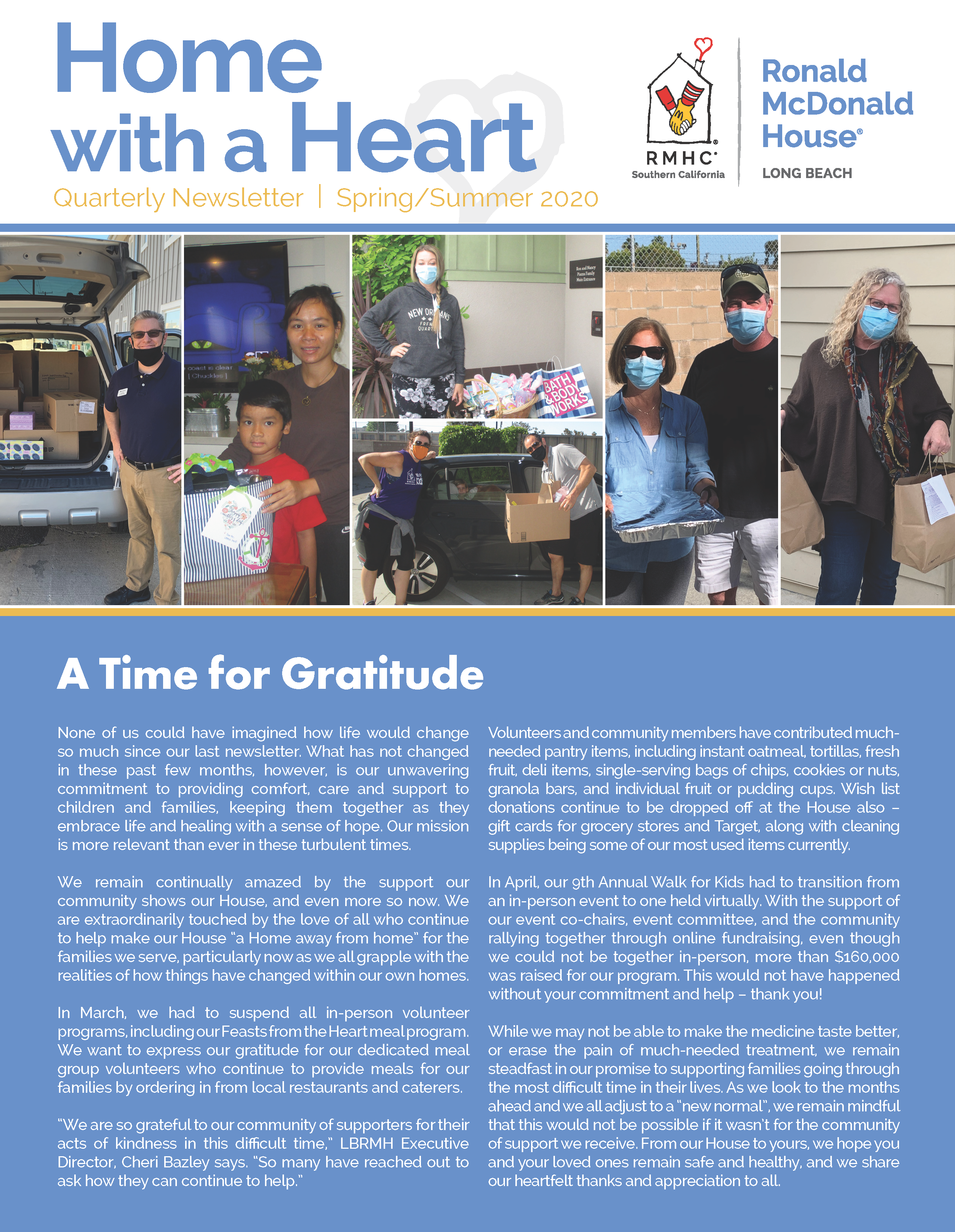 Page one of Newsletter