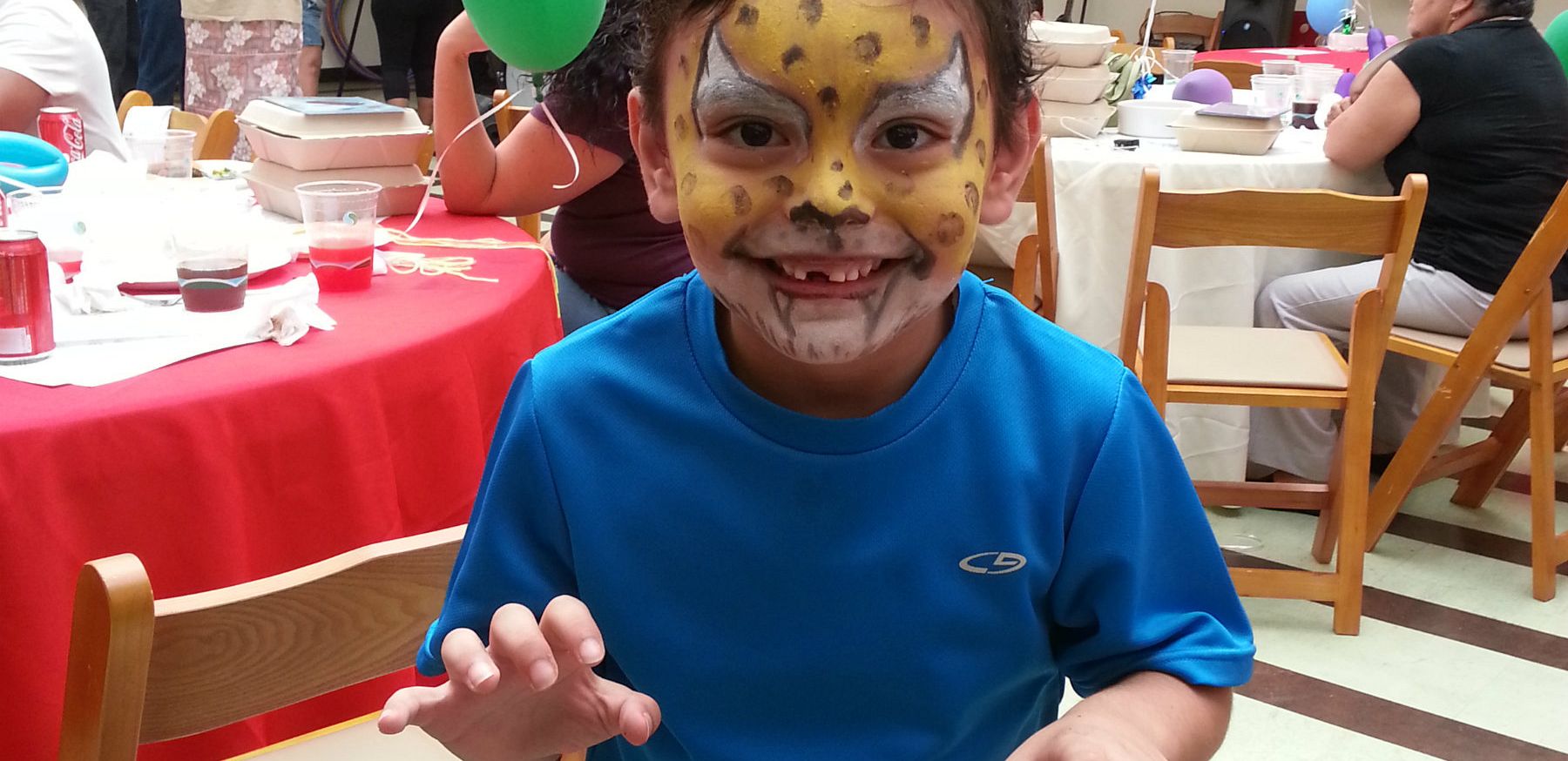 Christopher with Tiger Face Paint 