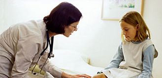 Doctor talking to a Young Girl 