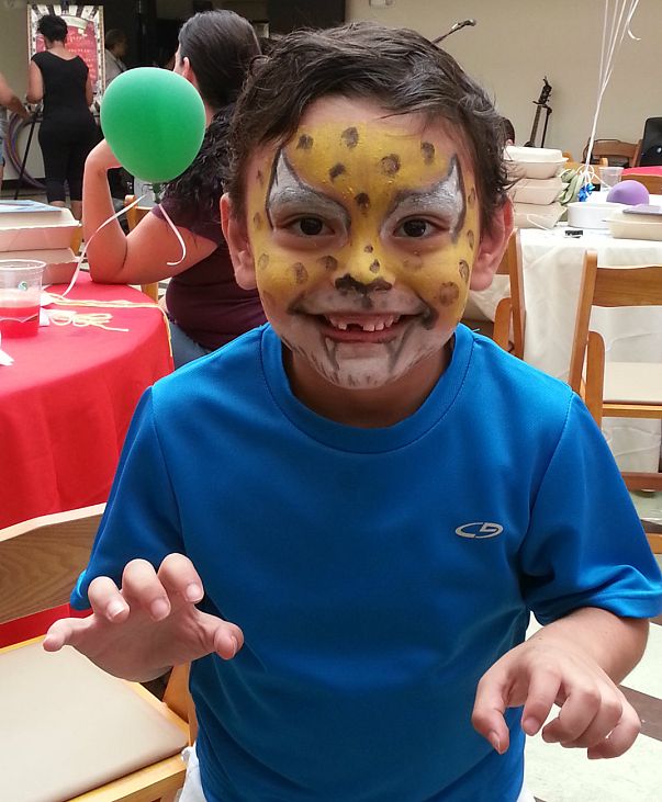 Christopher with Tiger Face Paint 