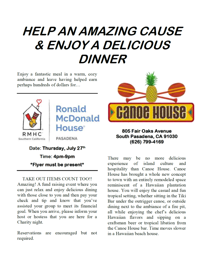 Canoe House Flyer 