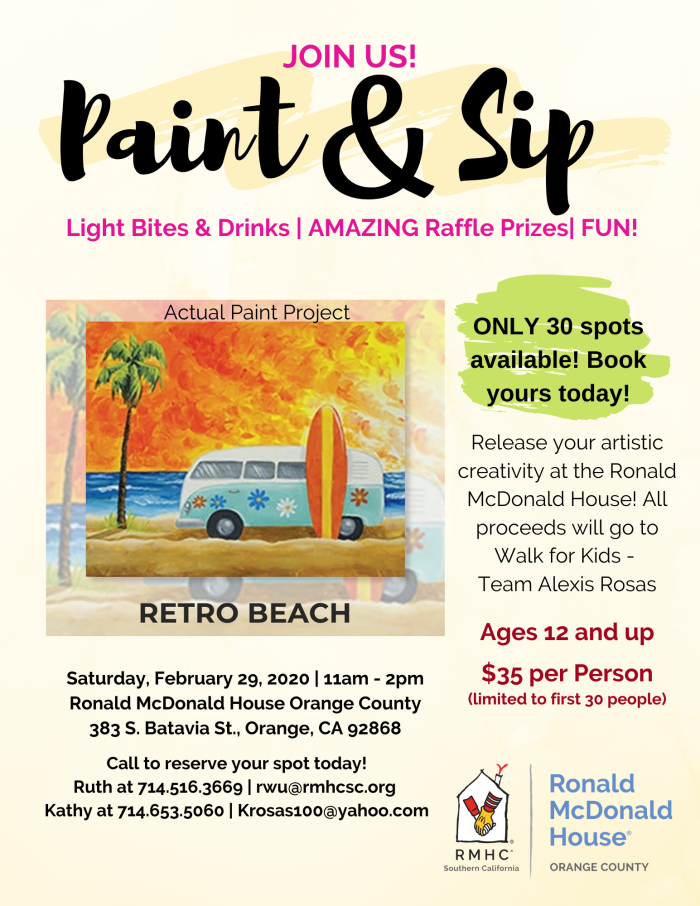 Paint and Sip 2020 Flyer