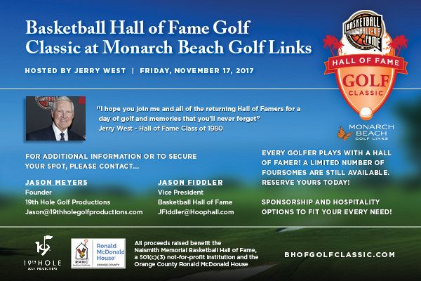 Basketball Hall of Fame Golf Classic Flyer