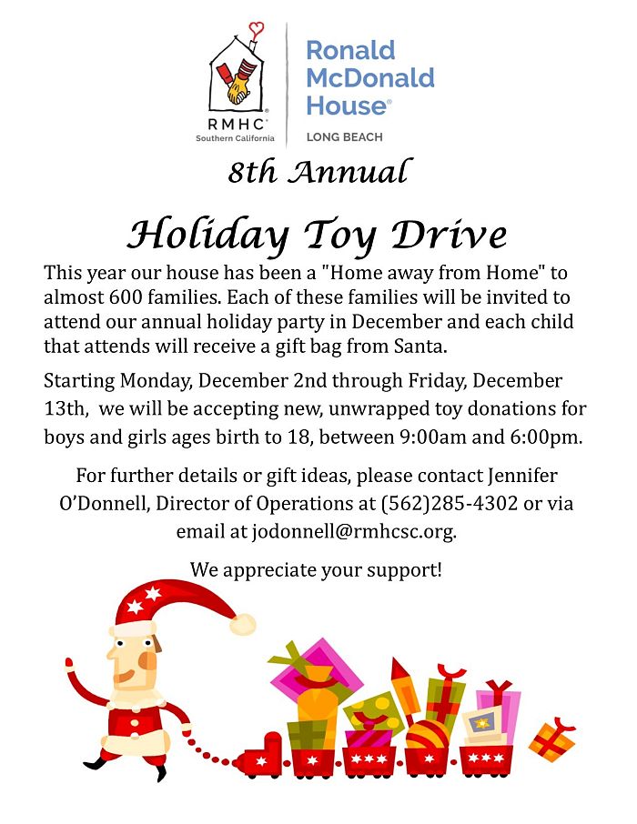 8th Annual Toy Drive Flyer 
