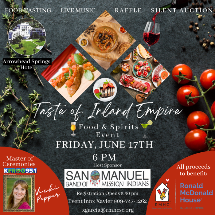 Taste of Inland Empire Food Spirits Event