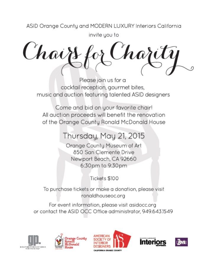 Chairs for Charity Flyer