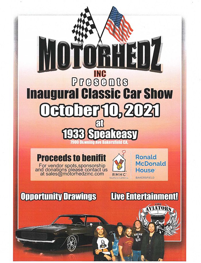 Motorhedz Inaugural Classic Car Show Bakersfield Ronald McDonald House