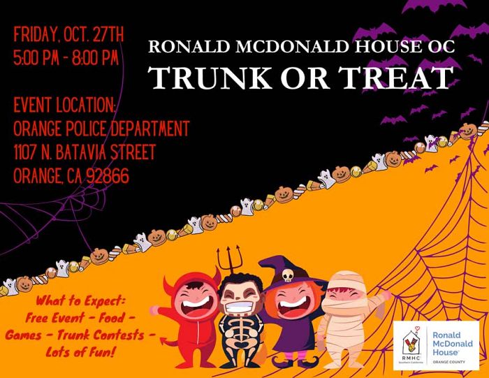 TrunkorTreat 2023 Ronald McDonald House Orange County