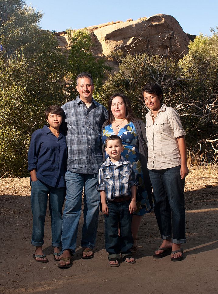 Picture of the Compton family at Camp