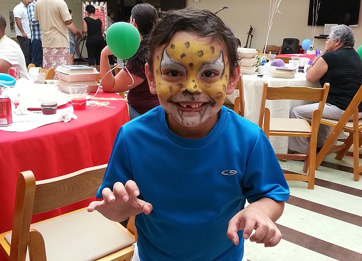 Christopher with Tiger Face Paint 