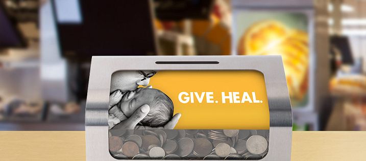 Donation Box at a Local MacDonald's Restaurant 
